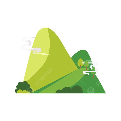 Green Mountain Vector Art Png Mountains In Green Mountains Green