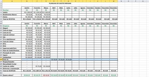 Saiba Como Montar Uma Planilha De Gastos Mensais Personalizada Fotos Tecnologia