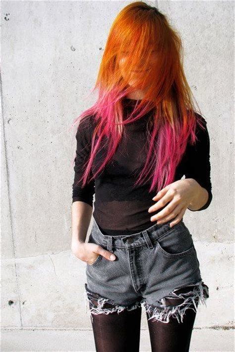 Red Hair Pink Tips Hair N Beauty Pinterest Pink Ombre Hair Ombre