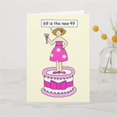 Th Birthday Age Humor For Her Lady On A Cake Card Zazzle Com