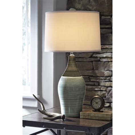 Signature Design By Ashley Lamps Contemporary L123884 Set Of 2 Niobe Table Lamps Wayside