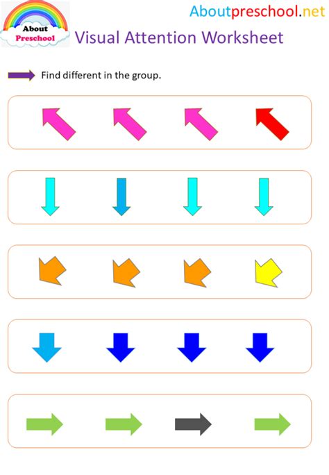 Preschool Visual Attention Worksheet 4 About Preschool