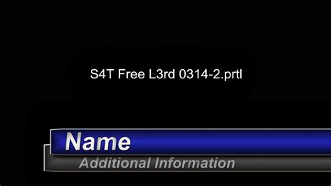Download hundreds of premiere pro title templates. style4type: Free S4T Premiere Pro L3rd Title Template ...