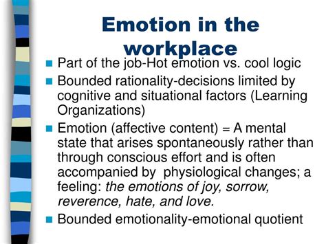 Ppt Processes Of Emotion In The Workplace Powerpoint Presentation
