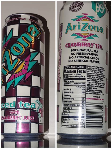 Arizona Cranberry Tea 23oz Aluminum Can Tofizzornottofizz