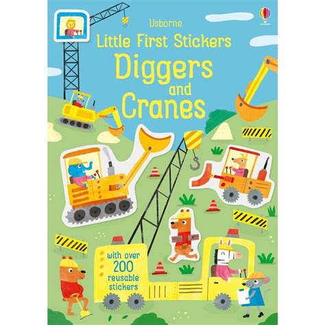 Usborne Little First Sticker Book Diggers And Cranes Dilly Dally Kids