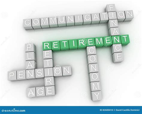 3d Image Retirement Word Cloud Concept Stock Illustration