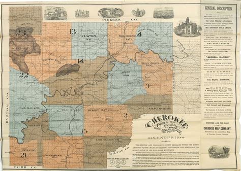 Opportunity Beckons In Cherokee County Georgia Rare And Antique Maps