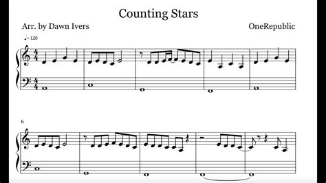 Counting Stars One Republic Beginning Piano Solo Youtube
