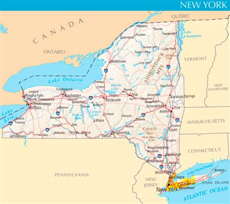New York Map Lake George