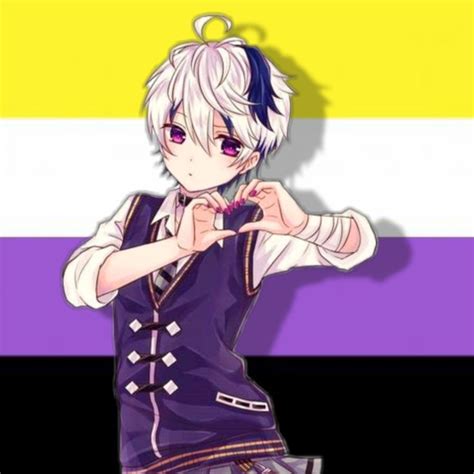 Flower Non Binary Pride Profile Picture