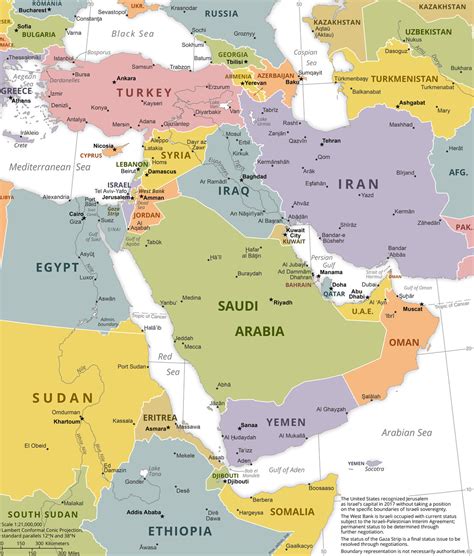 Carte De Political Middle East Map ǀ Toutes Les Cartes Et Planisphères