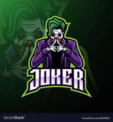A real simulator that will give you a sea of emotions! Joker esport mascot logo design vector image on ...