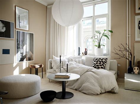 A Scandinavian Studio Apartment Decorated In Earthy Fall Colors — The