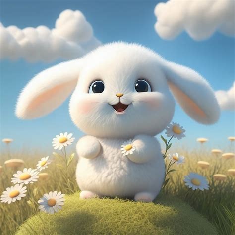 Free Ai Image Cute Ai Generated Cartoon Bunny