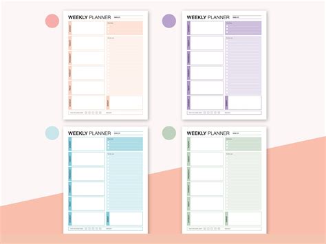 Digital Weekly Planner Page For Goodnotes L Printable Planner Etsy
