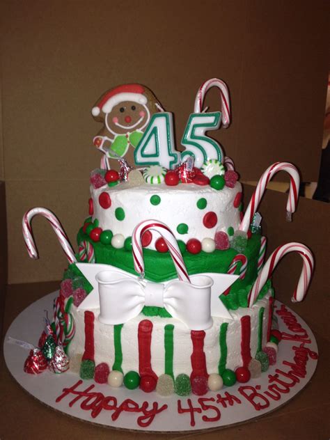 A birthday cake is a cake eaten as part of a birthday celebration. Christmas themed birthday cake. | Do Dah's Donuts ...