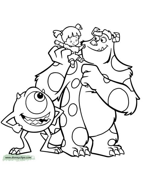 Monsters inc color page disney coloring pages color plate. Mike, Sulley and Boo #monstersinc | Monster coloring pages, Animal coloring pages, Disney ...