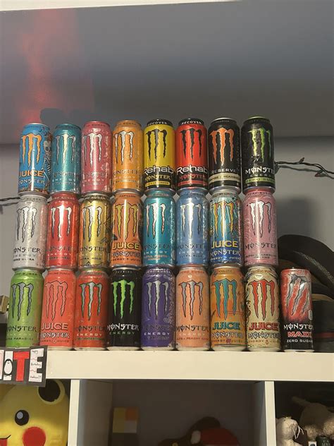 My Growing Collection Of The First Can Of Each Flavor Ive Had Rmonster