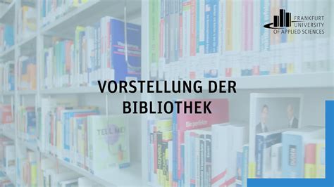 Die Bibliothek Frankfurt Uas Youtube