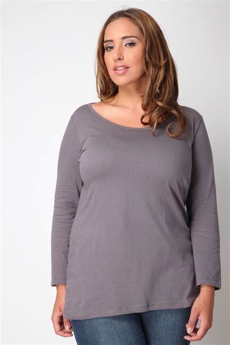 We did not find results for: Grey Long Sleeve Scoop Neck Basic T-shirt plus size 16,18 ...