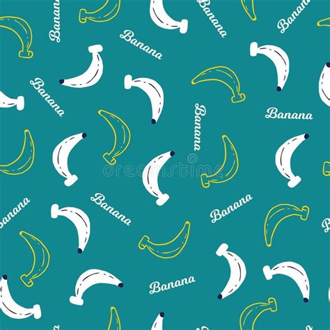 Cute Sweet Banana Fruit Pattern Wallpaper Stock Illustrations 1527