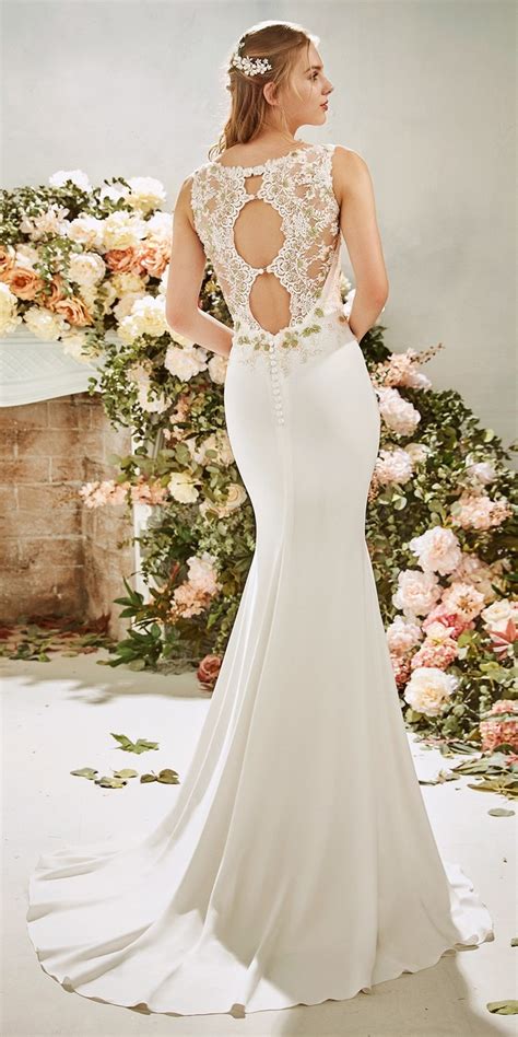 Mermaid Wedding Dress Bateau Neckline Crepe Allium2 Show Me Your Dress