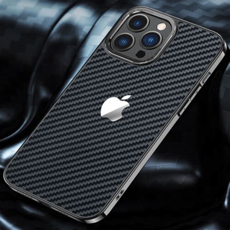 For Iphone 12 13 14 Pro Max Carbon Fiber Case Shockproof Hybrid Hard