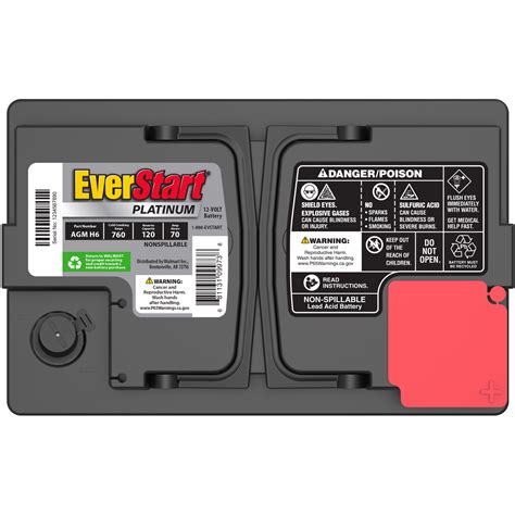 Everstart Platinum Agm Automotive Battery Group H6 12 Volt 760 Cca