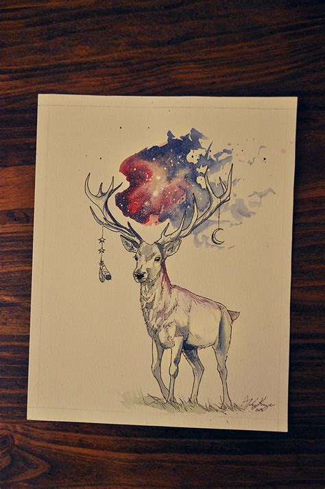 Galaxy Deer By Enfanir On Deviantart