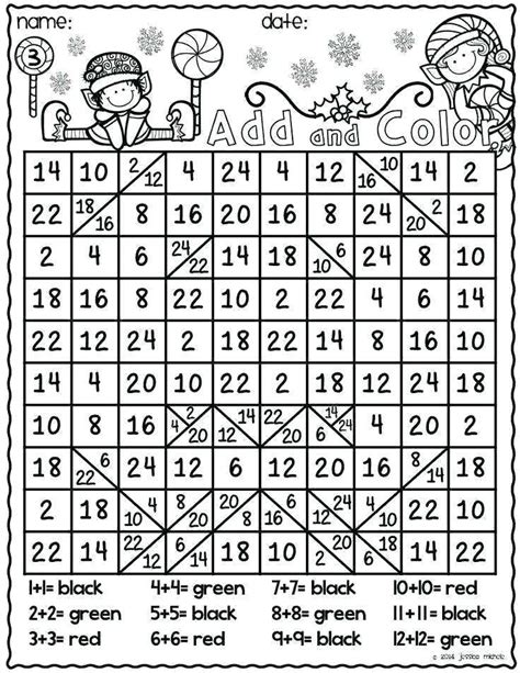 Download and print these 2nd grade coloring pages for free. christmas math coloring pages worksheets printable unique ...