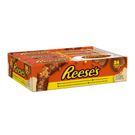 Reeses Peanut Butter Standard Candy Bar Variety Pack 24 Ct