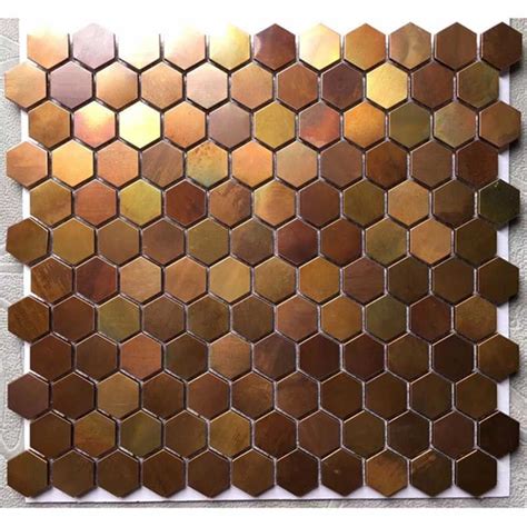 Copper Mosaic Tile Copper Backsplash Mosaic Wall Tiles Mosaics