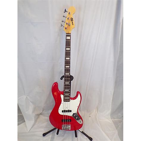 Used Bently Series 10 J Bass Red Electric Bass Guitar Red Musicians