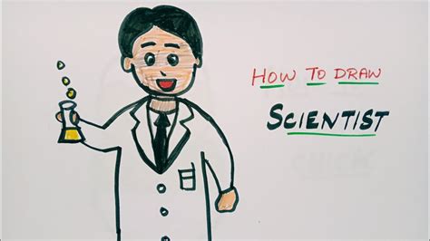 How To Draw A Scientist Step By Stepeasy Scientist Drawingsimple