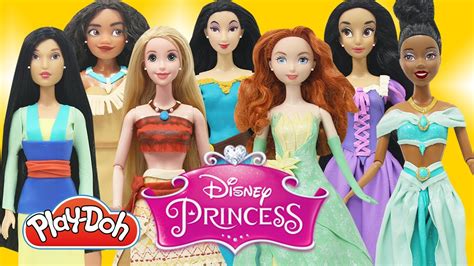 play doh disney princess costume crossover moana tiana rapunzel mulan jasmine merida pocahontas