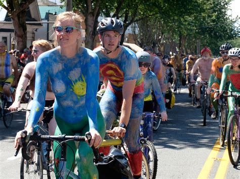 Seattle Fremont Solstice Parade Bicyclists Amitai Schwartz