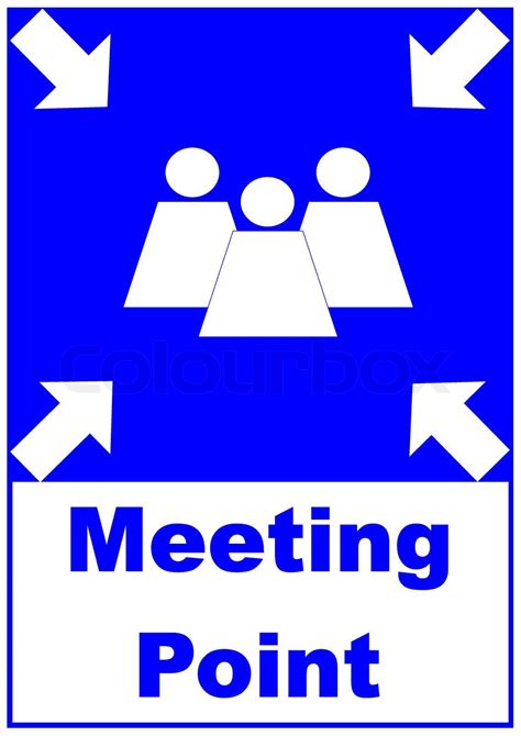 Meeting Point Sign Stock Image Colourbox