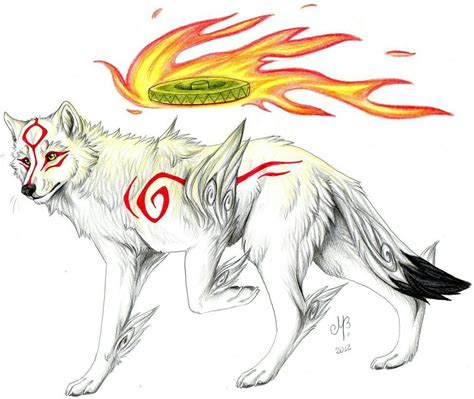 Okami Amaterasu Amaterasu Okami Anime Wolf Drawing Wolf Drawings