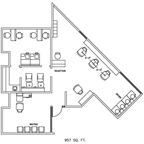 Barber Shop Floor Plan Design Layout 957 Square Foot