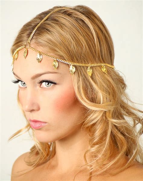 Gold Grecian Chain Headpiece Head Jewelry Boho Headpiece Etsy Uk