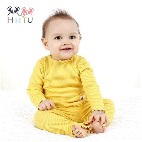 ﻿buy Hhtu 2017 Newborn Autumn Baby Boys Girls Children Suits Cotton