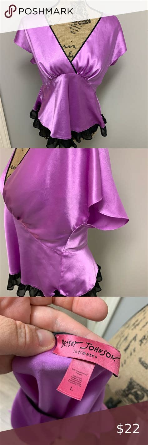 Betsy Johnson Intimates Panama Art Purple Large Adorable Pajama Set