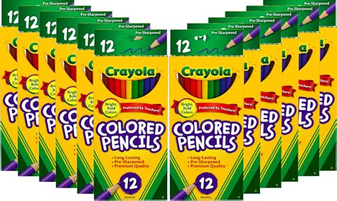 Crayola Colored Pencils Bulk 12 Colored Pencil Packs With 12 Colors