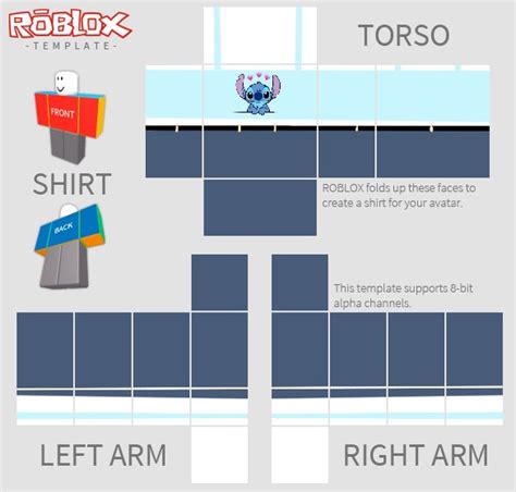 Stitch Shirt Template😎 Em 2022 Roblox Roupas