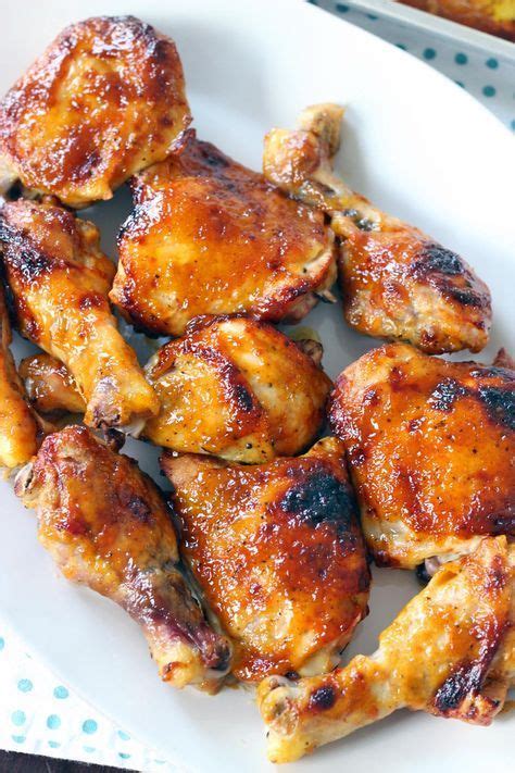 While wings are in the oven, make the sweet and spicy hot bbq sauce. Two Ingredient Crispy Oven Baked BBQ Chicken | Recipe ...