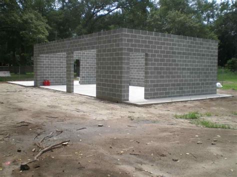Image Result For Concrete Block Garage Cinder Block House Building A