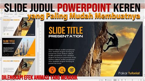 Cara Buat Slide Judul Powerpoint Yang Paling Mudah Youtube