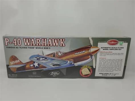 Guillows 405 Lc Wwii Curtiss P 40 Warhawk Balsa Wood Airplane Kit New