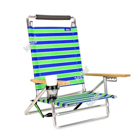 For long days at the beach or by the pool, folding lawn chairs, like a chaise lounge, are great for sunbathing. Canopy Beach Chair: 5 pos Lay Flat / Low Seat Aluminum Beach Chair w/ Cup Holder - 4 Chairs incl.